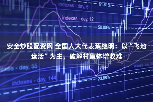 安全炒股配资网 全国人大代表蔡继明：以“飞地盘活”为主，破解村集体增收难